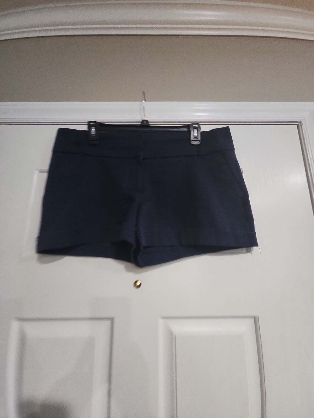 Maurices Women's Navy Blue Textured Dress Shorts Size 11/12